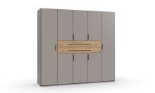 Drehtürenschrank >DIGIT< in SAHARAGRAU / EICHE...
