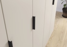 Drehtürenschrank >Koda< in champagner / Atlantic Oak dunkel - 226x210x54 (BxHxT)