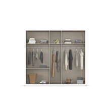 Drehtürenschrank >Koda< in champagner / Atlantic Oak dunkel - 226x210x54 (BxHxT)