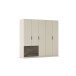 Drehtürenschrank >Koda< in champagner / Atlantic Oak dunkel - 226x210x54 (BxHxT)