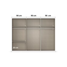 Drehtürenschrank >Koda< in champagner / Atlantic Oak dunkel - 271x210x54 (BxHxT)