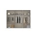 Drehtürenschrank >Koda< in champagner / Atlantic Oak dunkel - 271x210x54 (BxHxT)