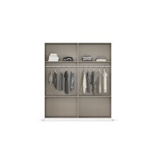 Drehtürenschrank >Koda< in champagner / Atlantic Oak dunkel - 181x210x54 (BxHxT)