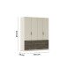 Drehtürenschrank >Koda< in champagner / Atlantic Oak dunkel - 181x210x54 (BxHxT)