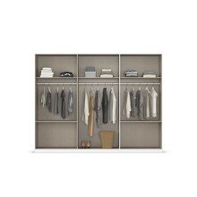 Drehtürenschrank >Koda< in champagner / Atlantic Oak dunkel - 271x210x54 (BxHxT)