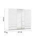 Schwebetürenschrank >Elara< in alpinweiß / Spiegel - 271x210x62 (BxHxT)