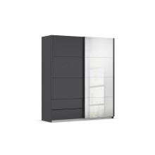 Schwebetürenschrank >Elara< in grau metallic /...