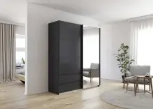 Schwebetürenschrank >Elara< in grau metallic /...