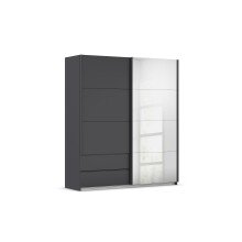 Schwebetürenschrank >Elara< in grau metallic /...