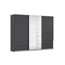 Schwebetürenschrank >Elara< in grau metallic /...