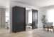 Schwebetürenschrank >Elara< in grau metallic / Spiegel - 271x210x62 (BxHxT)