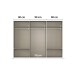 Schwebetürenschrank >Elara< in grau metallic / Spiegel - 271x210x62 (BxHxT)