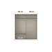 Schwebetürenschrank >Elara< in grau metallic / Glas basalt - 181x210x62 (BxHxT)