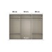 Schwebetürenschrank >Elara< in grau metallic / Glas basalt - 271x210x62 (BxHxT)