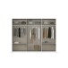 Schwebetürenschrank >Elara< in grau metallic / Glas basalt - 271x210x62 (BxHxT)
