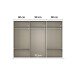 Schwebetürenschrank >Elara< in grau metallic / Glas basalt - 271x210x62 (BxHxT)