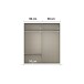 Schwebetürenschrank >Elara< in grau metallic / Grauspiegel - 181x210x62 (BxHxT)