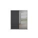 Schwebetürenschrank >Elara< in grau metallic / Grauspiegel - 181x210x62 (BxHxT)