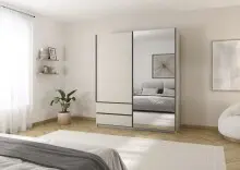Schwebetürenschrank >Elara< in champagner /...