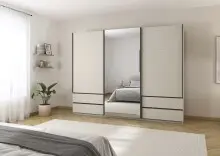 Schwebetürenschrank >Elara< in champagner /...
