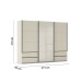 Schwebetürenschrank >Elara< in champagner / Glas champagner - 271x210x62 (BxHxT)