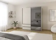 Schwebetürenschrank >Elara< in champagner /...
