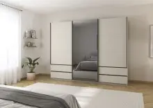 Schwebetürenschrank >Elara< in champagner /...