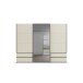 Schwebetürenschrank >Elara< in champagner / Grauspiegel - 271x210x62 (BxHxT)
