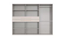 Drehtürenschrank >DIGIT< in SAHARAGRAU + EICHE DEKOR - 270x208x58cm (BxHxT)