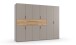 Drehtürenschrank >DIGIT< in SAHARAGRAU + EICHE DEKOR - 270x208x58cm (BxHxT)