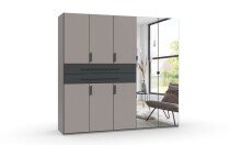 Drehtürenschrank >DIGIT< in SAHARAGRAU /...