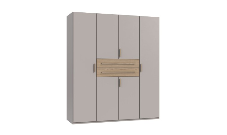 Drehtürenschrank >DIGIT< in KASCHMIR / DORENA EICHE DEKOR - 180x208x58cm (BxHxT)