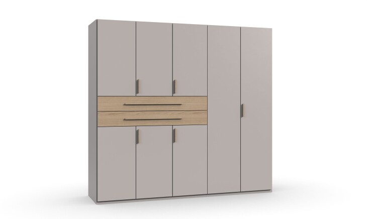 Drehtürenschrank >DIGIT< in KASCHMIR / DORENA EICHE DEKOR - 225x208x58cm (BxHxT)