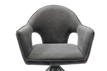 Armlehnstuhl >Roxi< (2er Set) anthrazit/aubergine 180° drehbar mit Auto-Return