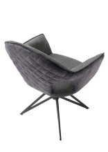 Armlehnstuhl >Roxi< (2er Set) anthrazit/aubergine 180° drehbar mit Auto-Return