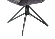 Armlehnstuhl >Roxi< (2er Set) anthrazit/aubergine 180° drehbar mit Auto-Return