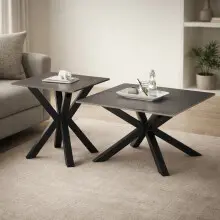 Couchtisch >Janin< (2er-Set) Steinoptik-grau /...