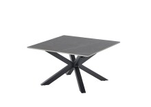 Couchtisch >Janin< (2er-Set) Steinoptik-grau / schwarz- 80x45x80 / 55x55x55 (B/H/T)