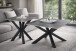 Couchtisch >Janin< (2er-Set) Steinoptik-grau / schwarz- 80x45x80 / 55x55x55 (B/H/T)