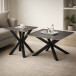 Couchtisch >Janin< (2er-Set) Steinoptik-grau / schwarz- 80x45x80 / 55x55x55 (B/H/T)