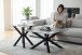 Couchtisch >Janin< (2er-Set) Steinoptik-grau / schwarz- 80x45x80 / 55x55x55 (B/H/T)
