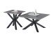 Couchtisch >Janin< (2er-Set) Steinoptik-grau / schwarz- 80x45x80 / 55x55x55 (B/H/T)