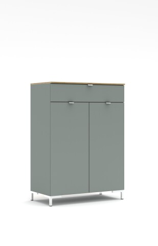 Kommode >Bari< (inkl. Füße) in Schilf supermatt - 78x110x41cm (BxHxT)