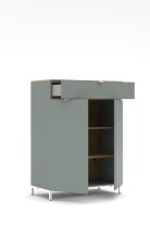 Kommode >Bari< (inkl. Füße) in Schilf supermatt - 78x110x41cm (BxHxT)