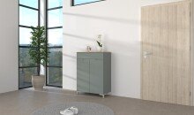 Kommode >Bari< (inkl. Füße) in Schilf supermatt - 78x110x41cm (BxHxT)