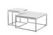 Satztisch >Reno< in weiß, MDF und Metall - 70x50x70cm (BxHxT)
