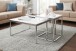 Satztisch >Reno< in weiß, MDF und Metall - 70x50x70cm (BxHxT)