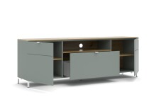 Lowboard >Bari< (inkl. Füße) in Schilf supermatt - 180x64x41cm (BxHxT)