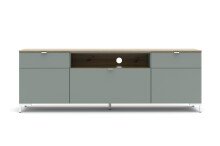 Lowboard >Bari< (inkl. Füße) in Schilf supermatt - 180x64x41cm (BxHxT)