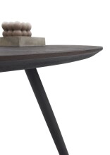 Esstisch >Joe< in Teak, schwarz, Teak, Metall -...